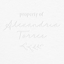 Seal impression of Minimalist Script Property of Embosser on Gray Paper