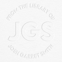 Impression of the Modern Initial Round Custom Book Embosser Imprint