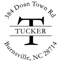 custom round letter address stamp