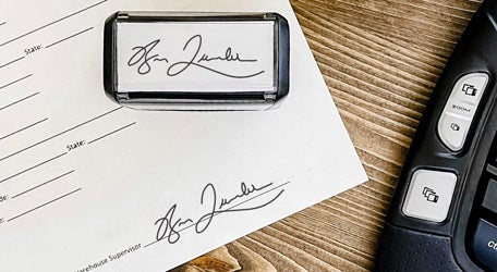 personalized signature stamp