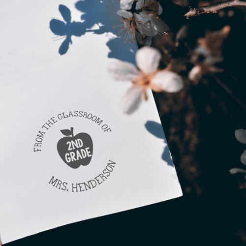 custom classroom book stamp