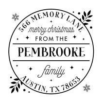 Family Circle Christmas Address Stamp | Simply Stamps