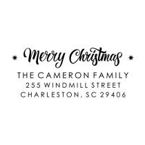 Script Christmas Address Stamp