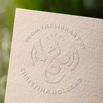 Dragon Rising custom book embosser impression on paper