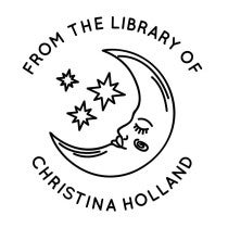 Crescent Moon Custom Book Stamp