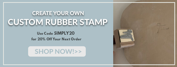 create your own custom rubber stamp, use code simply 20 for 20% off your order