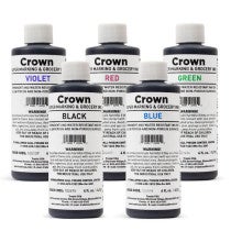 Crown Super Marking and Grocery Ink is available in black, blue, green, red and violet