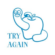 Try Again Worm Teacher Craft Stamp