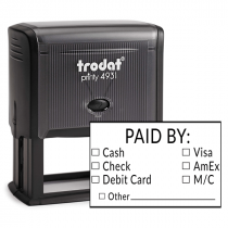 Paid By Multi Use Rubber Stamp