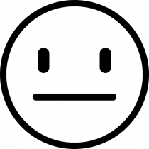 Straight Face Emoji Teacher Craft Stamp
