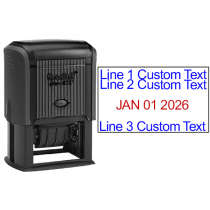 Custom Self-Inking Three Line Dater Stamp