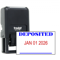 DEPOSITED Dater Mobile Deposit Rubber Stamp