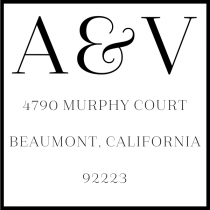 Azalea Monogram Address Stamp