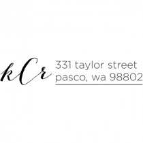 Courtney Script Monogram Address Stamp
