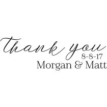 Thank You Custom Wedding Craft Stamp