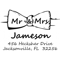 bowtie rubber address stamp