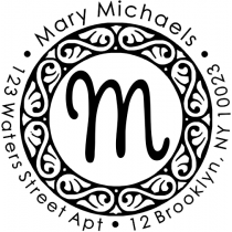 round rubber address stamp