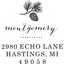 Montgomery Pine Winter Return Address Stamp