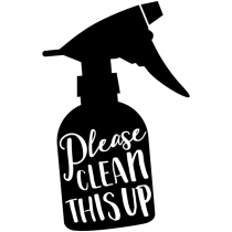 Please Clean Cute Round Teacher Grading Stamp