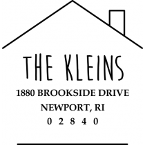 Newport House Shaped Address Stamp