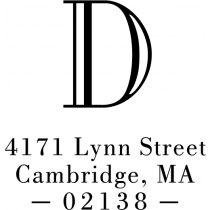 Cambridge Monogram Address Stamp