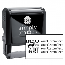 Upload Your Own Art Custom Text Rubber Stamp