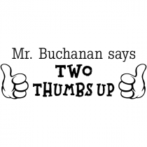 Teacher Says Two Thumbs Up Rubber Stamp