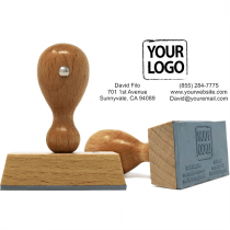 Rectangle Logo Stamp with Contact Information w/ Catalog Ink