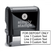 4 Line Self Inking For Deposit Stamp