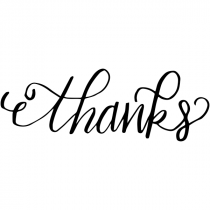 Curly Thanks Stamp