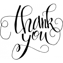 Hand Lettered Thank You Stamp