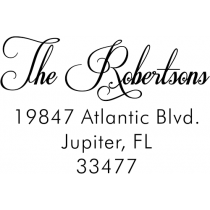 Robertsons Handwritten Custom Return Address Stamp