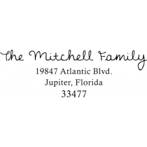 Mitchell Family Handwritten Address Stamp