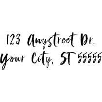 Script Custom 2 Line Stamp