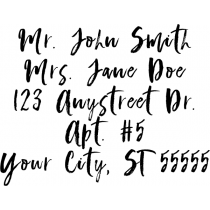 Script Custom 5 Line Stamp