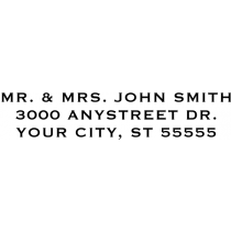 Book Style Custom 3 Line Stamp