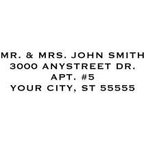 Book Style Custom 4 Line Stamp