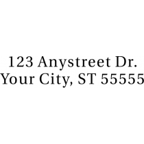 Serif Custom 2 Line Stamp