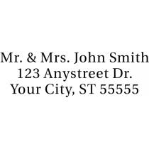 Serif Custom 3 Line Stamp