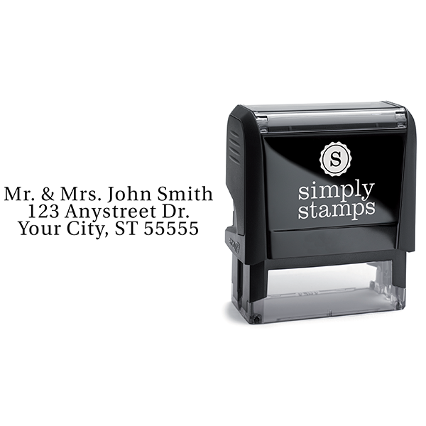Serif Custom 3 Line Stamp