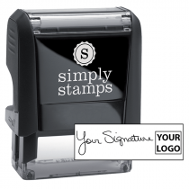 Small Right Logo Signature Stamp