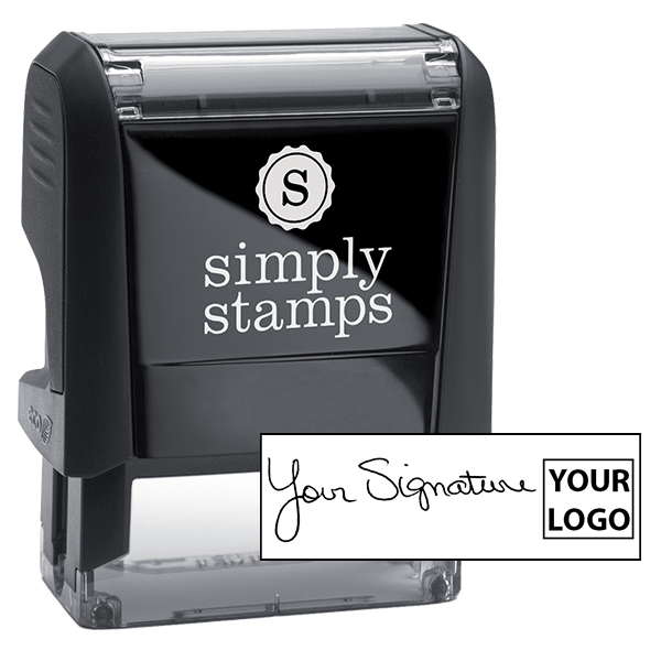 Small Right Logo Signature Stamp