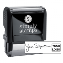 Large Right Logo Signature Stamp