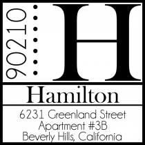 Hamilton Square Address Stamp