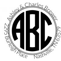 Brewer Monogram Address Stamp