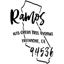 Custom California Address Stamp