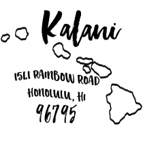 Custom Hawaii Address Stamp