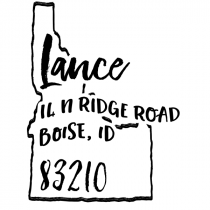 Custom Idaho Address Stamp