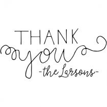 Mix Type Thank You Stamp