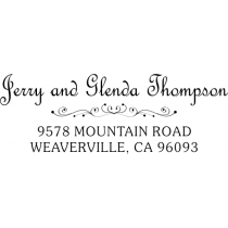 Thompson Heart Deco Rubber Address Stamp